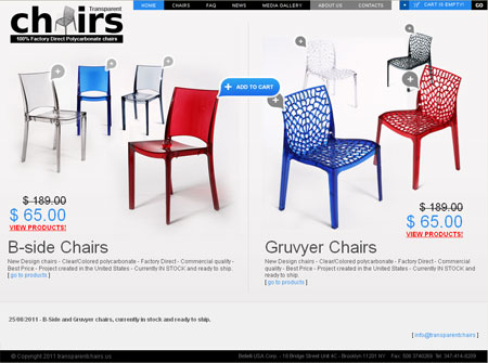 ecommerce sedie di design